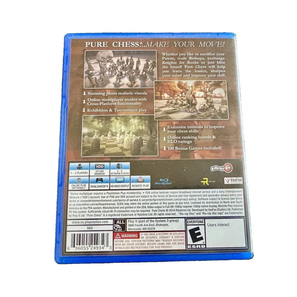 Pure Chess PS4 Complete In Box CIB PlayStation 4 Game